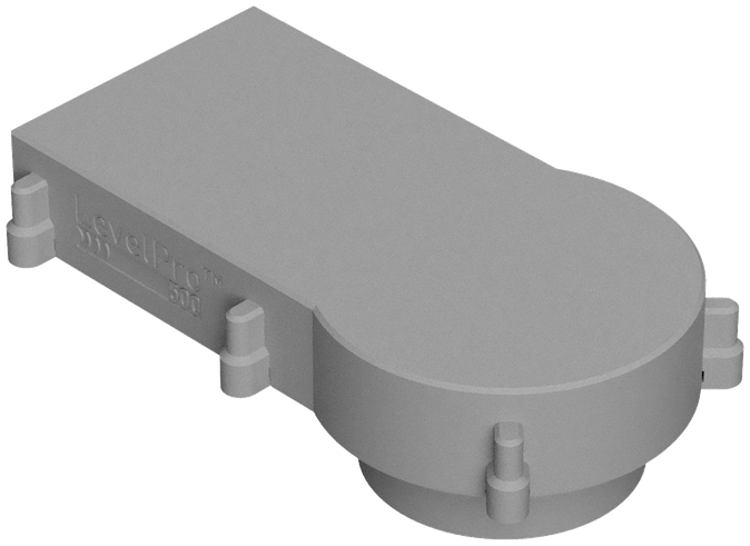 Side of walnut card tray with card groove and recessed card area.